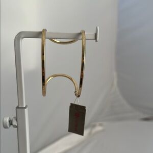 Evereve polished 14k gold plated brass abstract cuff bracelet